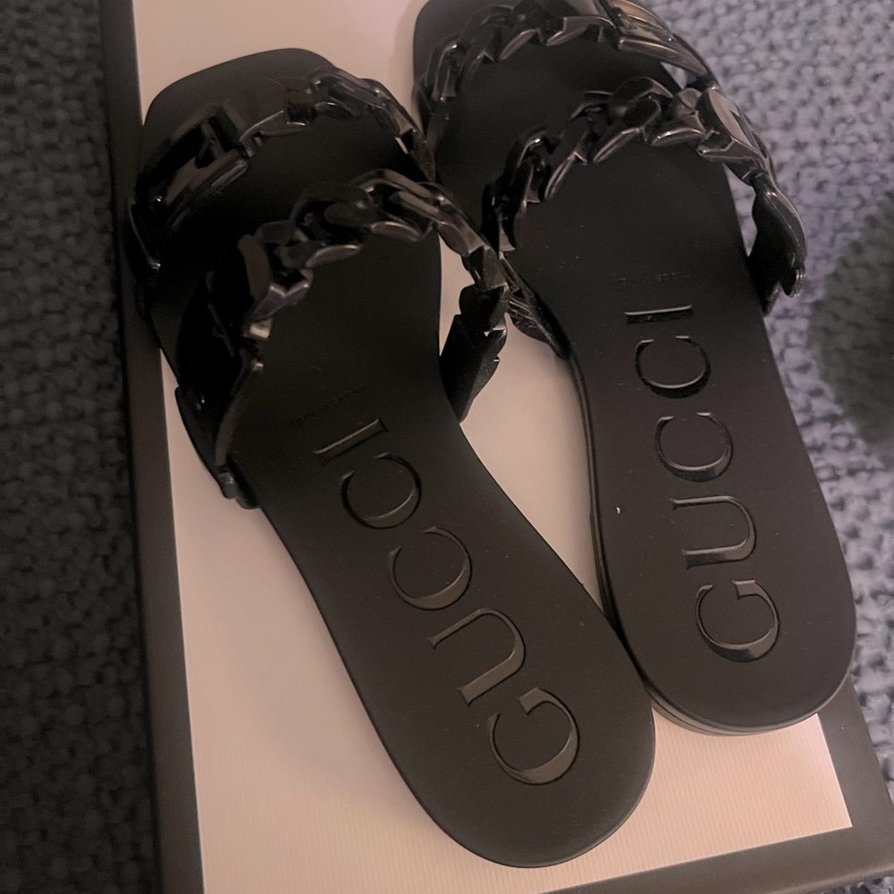 Brand new Gucci rubber slides
